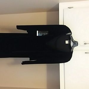 Black velvet dress with jacket